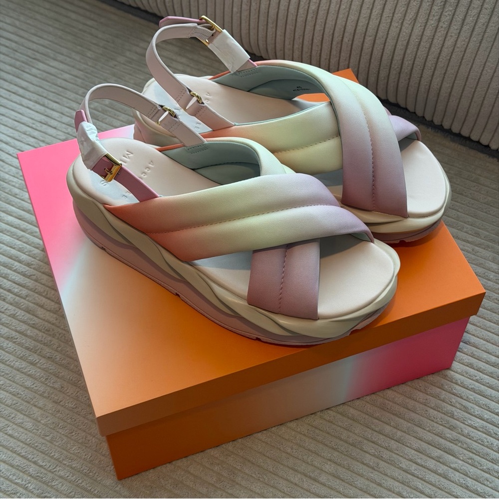 4CCCCEES X MIETIS Slingback Sandals ( new in a box)